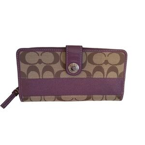 Coach Signature Stripe Wallet